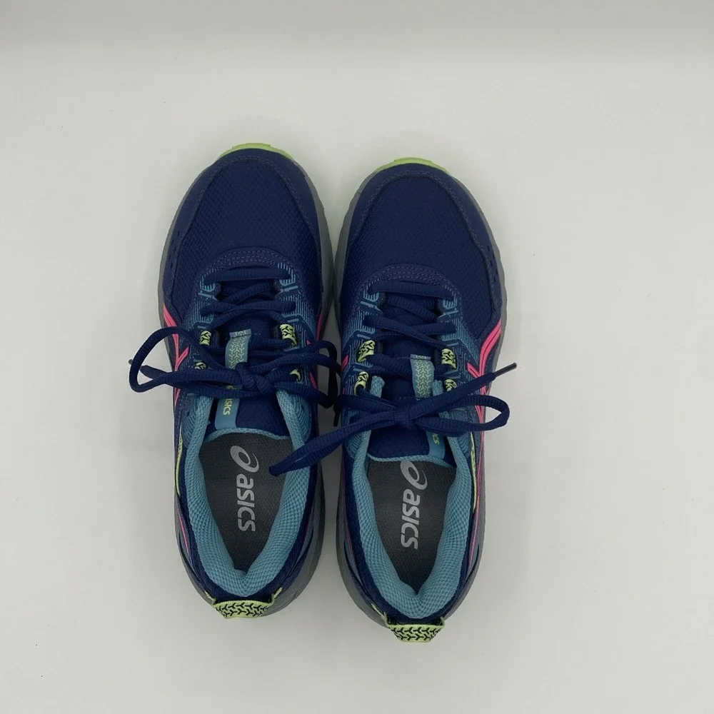Asics‎ Big Kids Pre Venture 9 Sneakers Navy Pink Green Size 5 New Without Box